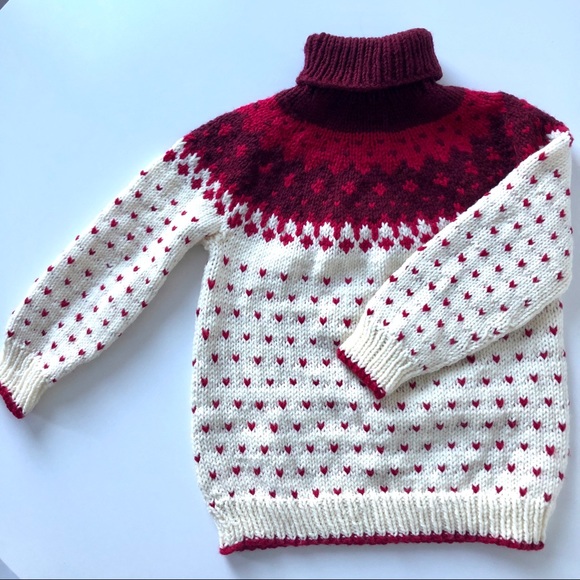 Hand-knit kids sweater